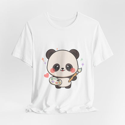 Kawaii Panda Artist T-Shirt for Creative Panda Fans