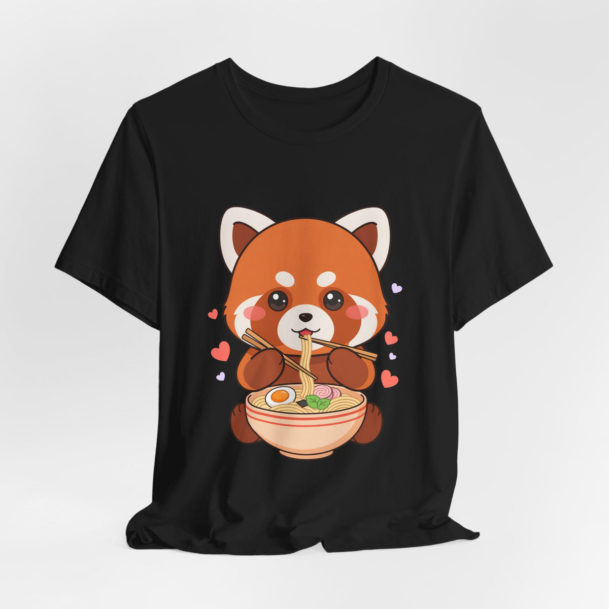 Kawaii Red Panda Ramen T-Shirt for Cozy Foodie Style