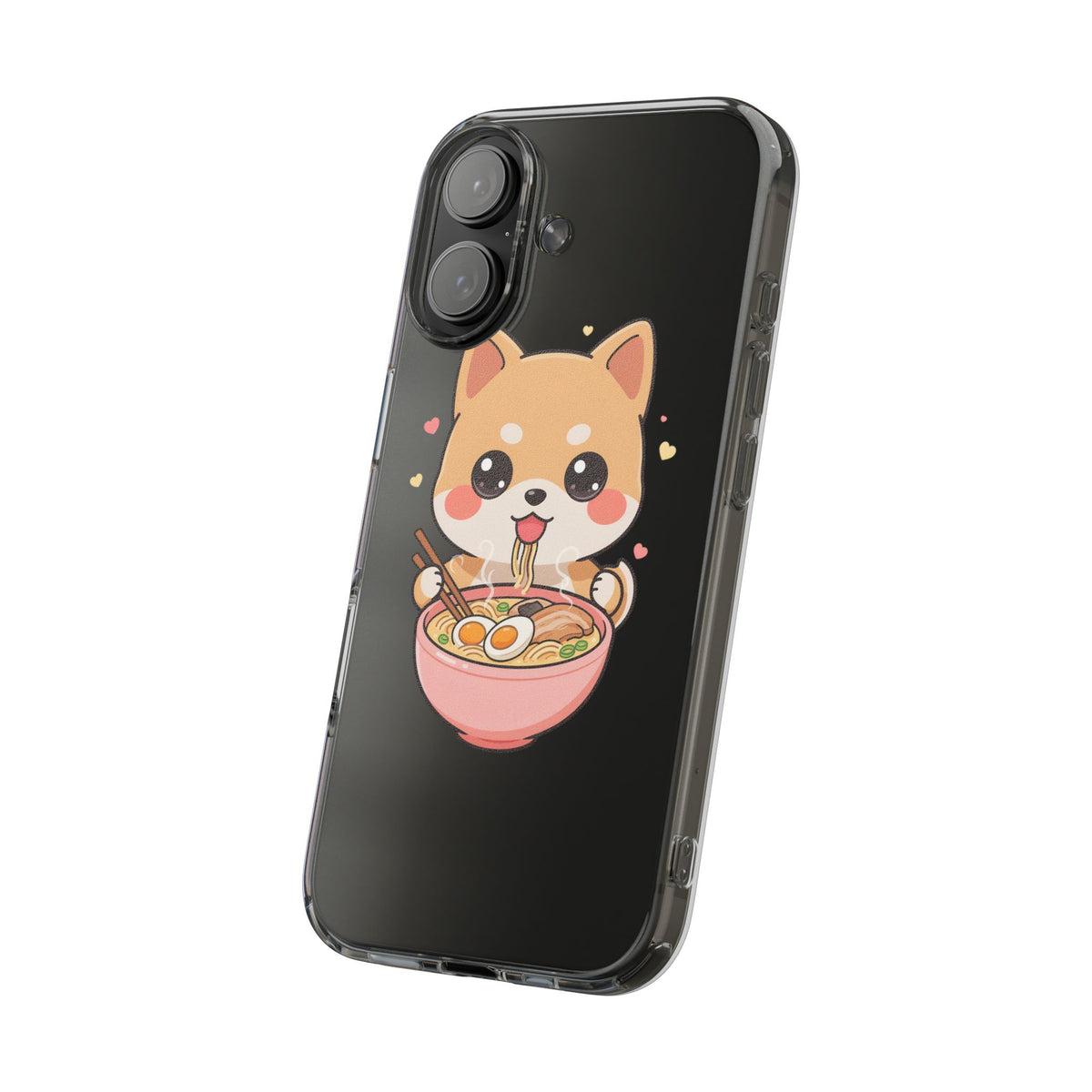 Kawaii Shiba Inu Ramen Clear Impact-Resistant Case