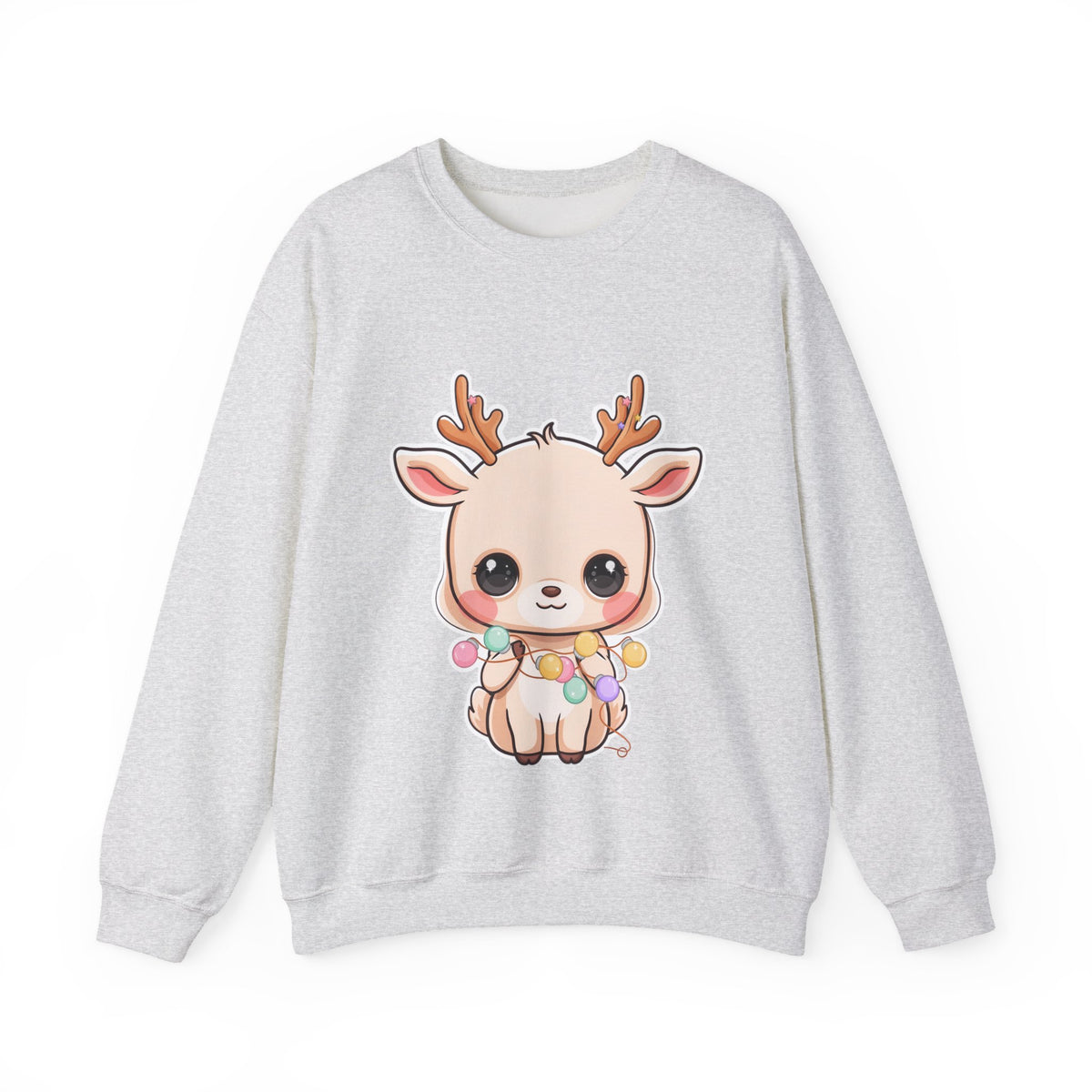 Kawaii Reindeer Christmas Sweatshirt for Cozy Holiday Evenings