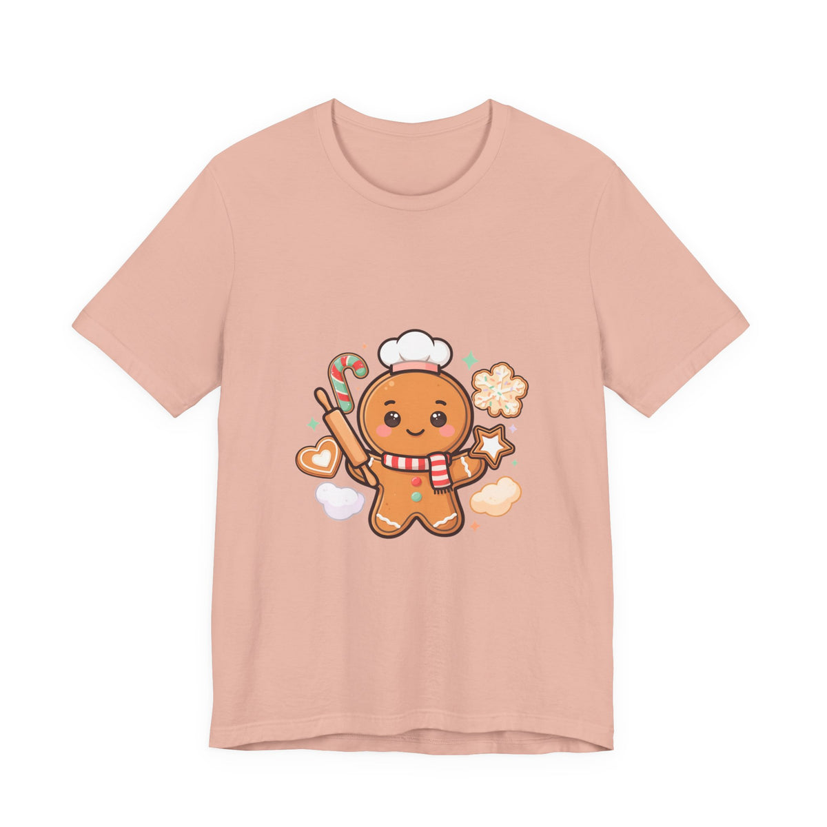 Gingerbread Baker Christmas Tee, Cute Kawaii Holiday Shirt