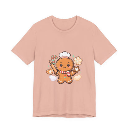 Gingerbread Baker Christmas Tee, Cute Kawaii Holiday Shirt