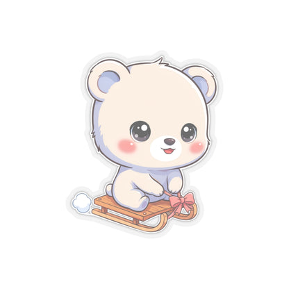 Kawaii Polar Bear Sticker, Cute Winter Gift
