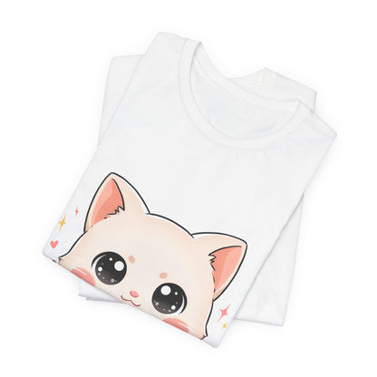 Kawaii Cat Artist T-Shirt for Creative Cat Lovers