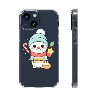 Christmas Snowman Phone Case, Cute Cookie Baker