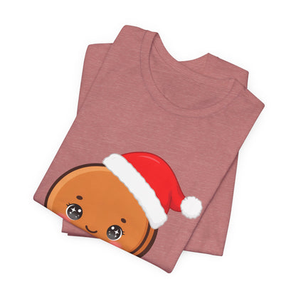 Gingerbread Man Christmas T-Shirt, Cute Kawaii Holiday Tee