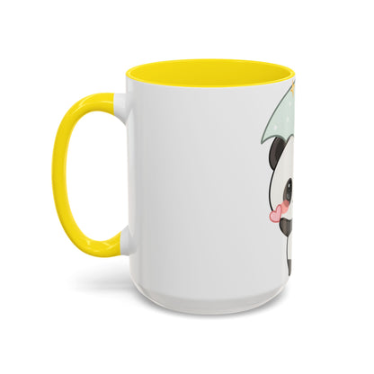 Cute Panda Accent Coffee Mug for Rainy Day Sips