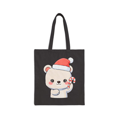 Christmas Polar Bear Tote Bag | Cute Kawaii Holiday Gift
