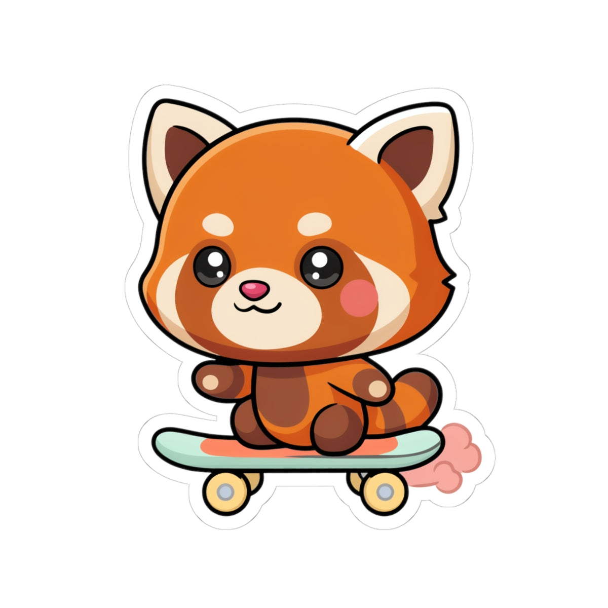 Kawaii Red Panda Skateboard Sticker for Cute Decor