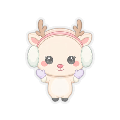 Kawaii Reindeer Sticker for Cozy Winter Cheer