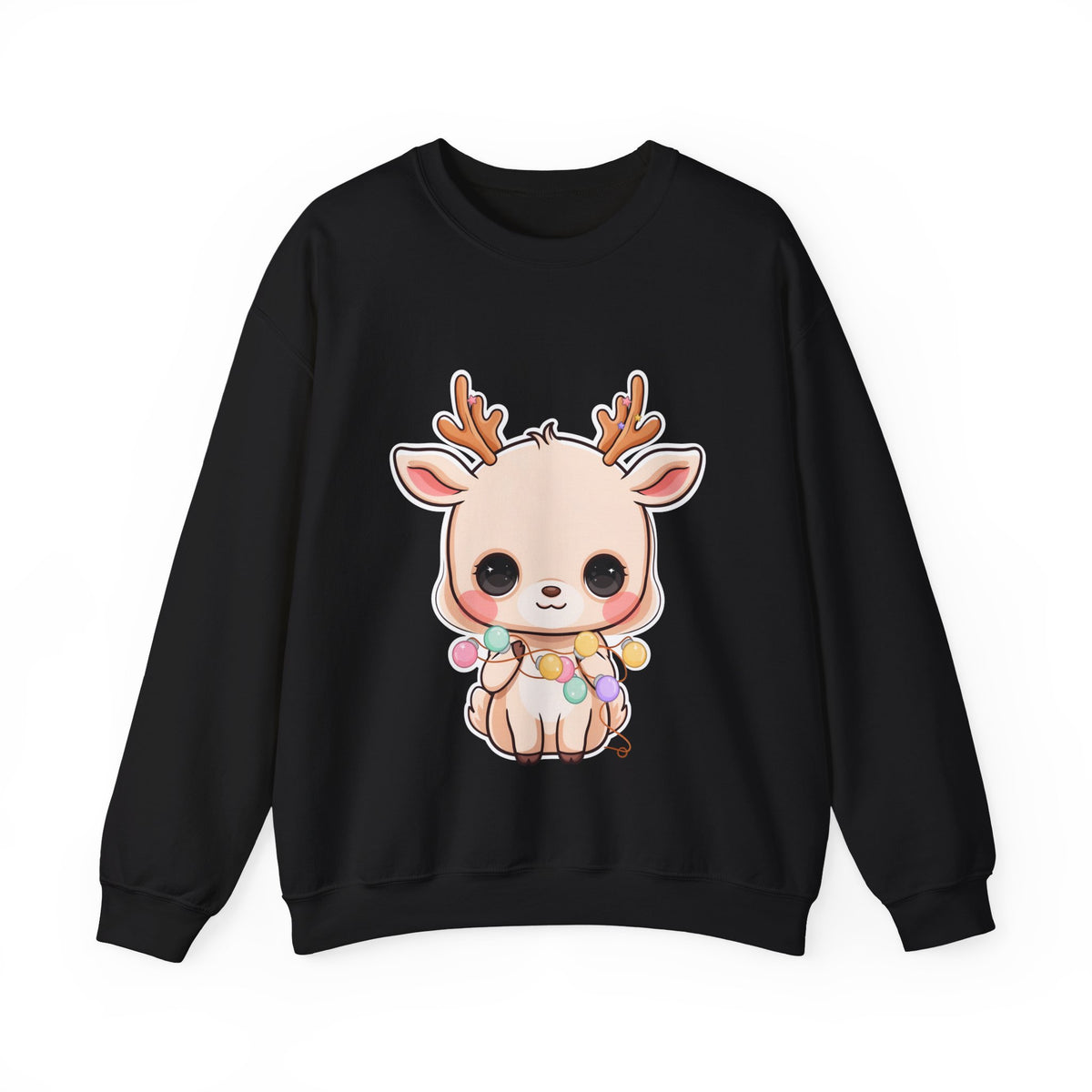 Kawaii Reindeer Christmas Sweatshirt for Cozy Holiday Evenings