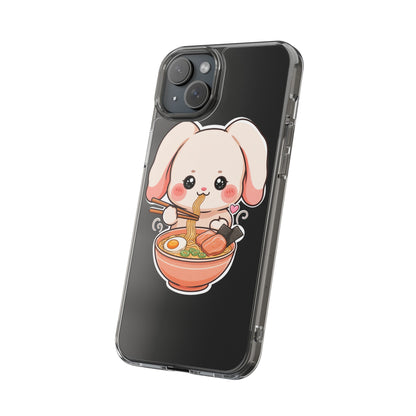 Kawaii Ramen Bunny Clear Impact-Resistant Case