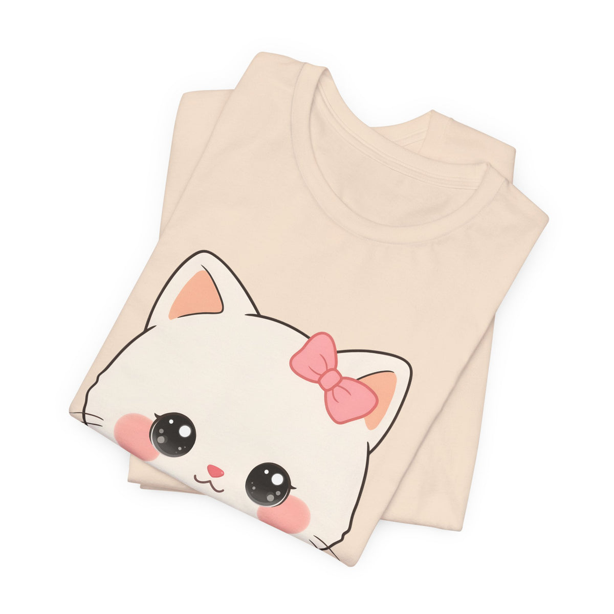 Kawaii Cat T-Shirt, Cozy Blanket Kitty for Cat Lovers