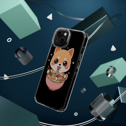 Kawaii Shiba Inu Ramen Clear Impact-Resistant Case