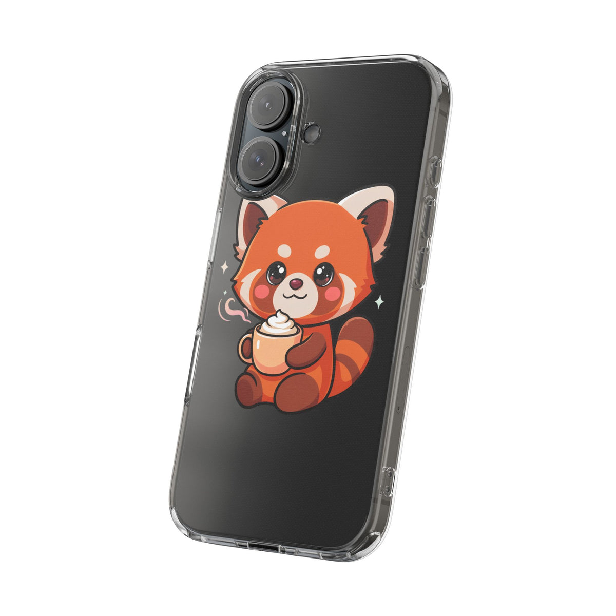 Kawaii Red Panda Phone Case with Latte