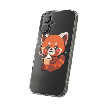 Kawaii Red Panda Phone Case with Latte