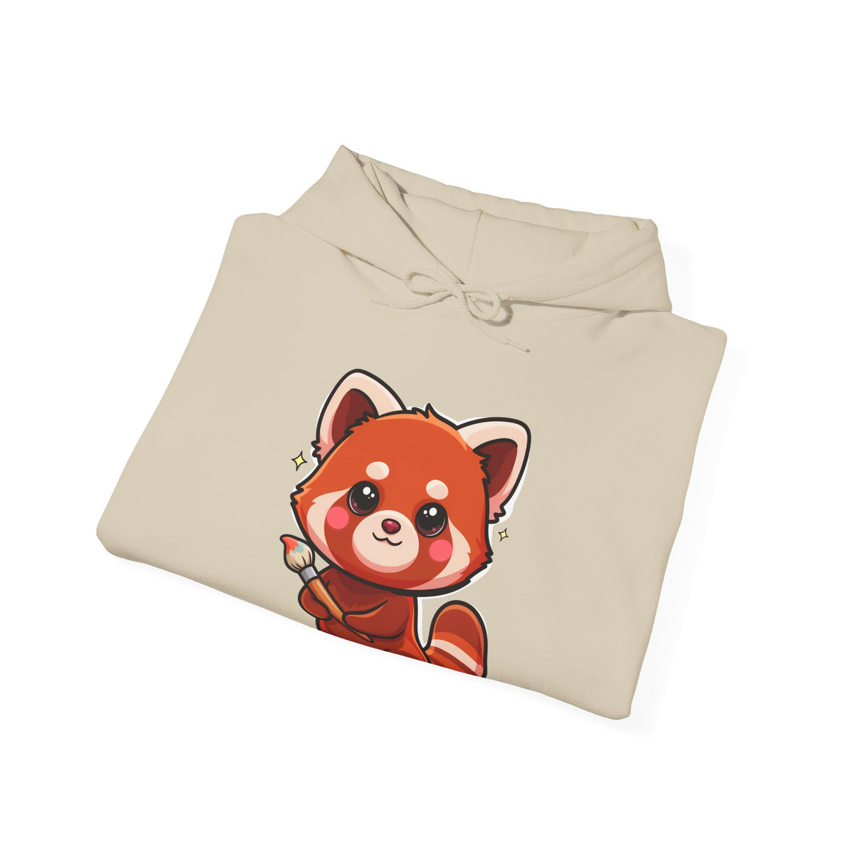 Cute Red Panda Hoodie, Kawaii Artist Sweatshirt