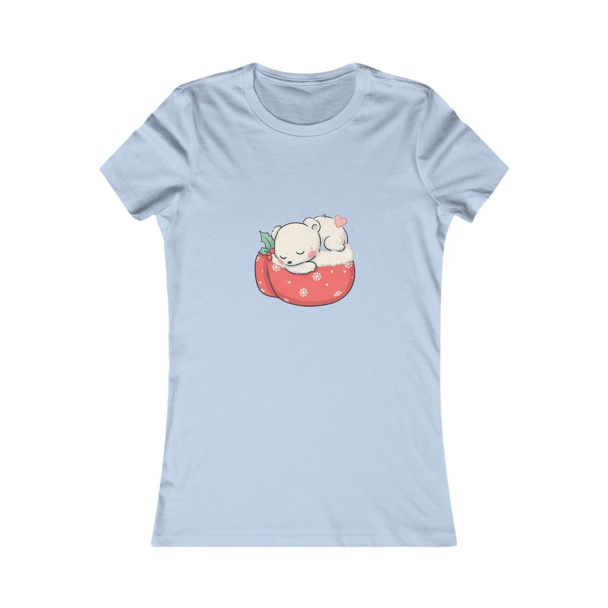 Kawaii Polar Bear Christmas Tee for Cozy Holiday Fans