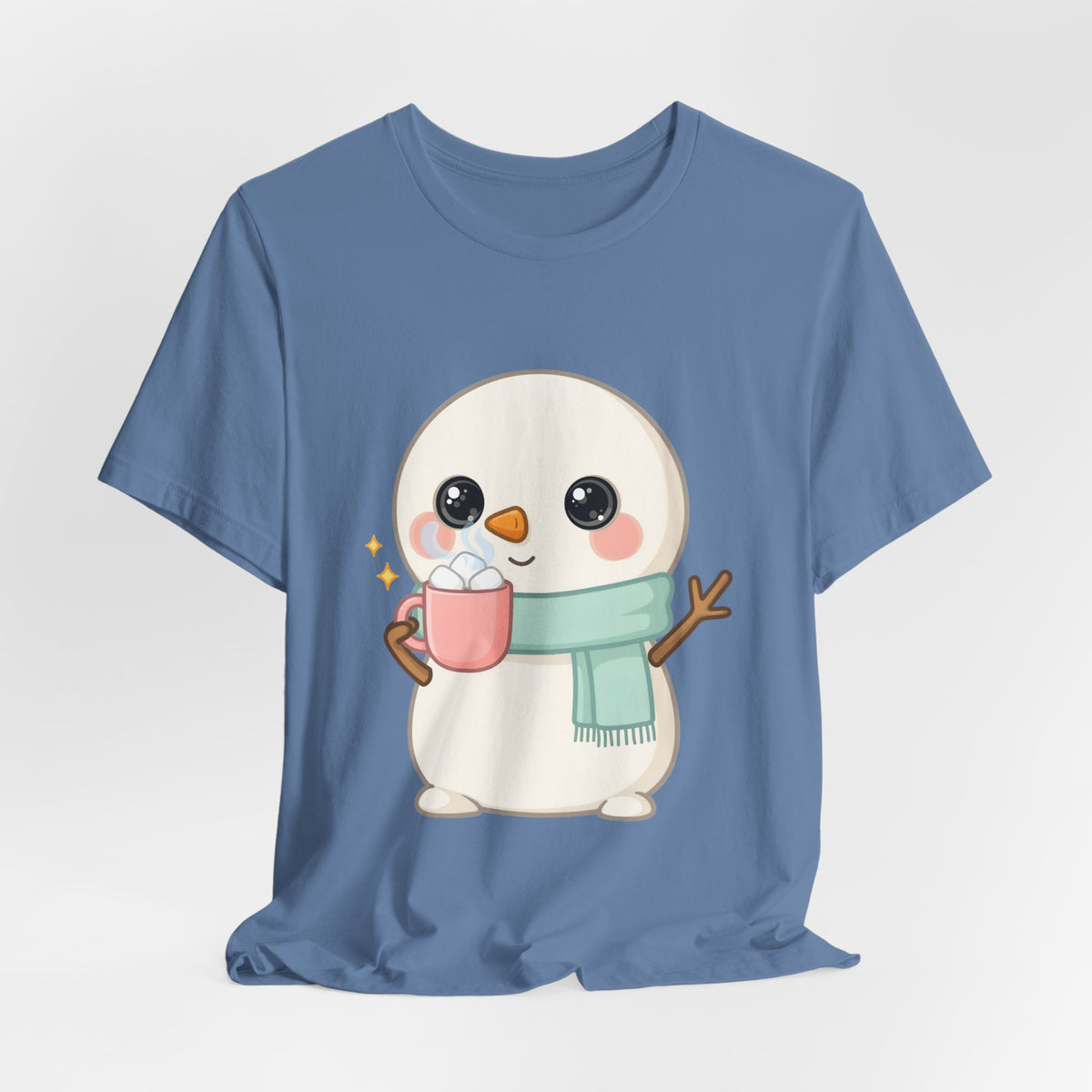 Kawaii Snowman T-Shirt for Cozy Cocoa Breaks