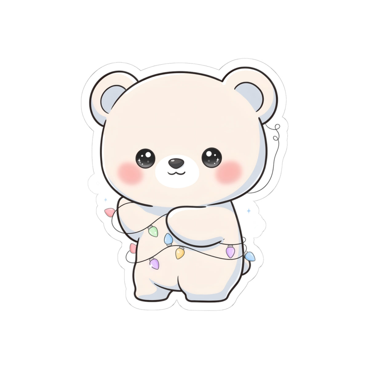 Kawaii Polar Bear Sticker for Cozy Desk Decor