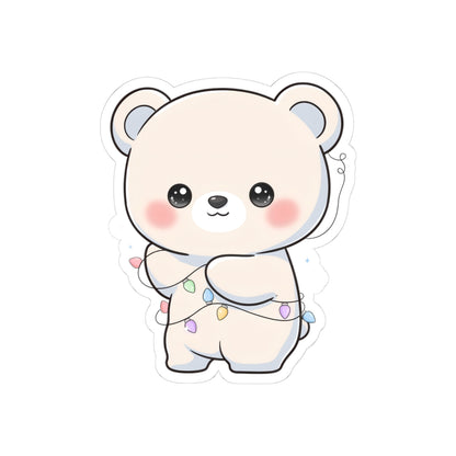 Kawaii Polar Bear Sticker for Cozy Desk Decor