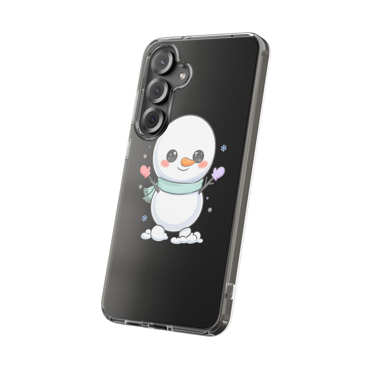 Kawaii Snowman Clear Impact-Resistant Case