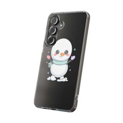 Kawaii Snowman Clear Impact-Resistant Case