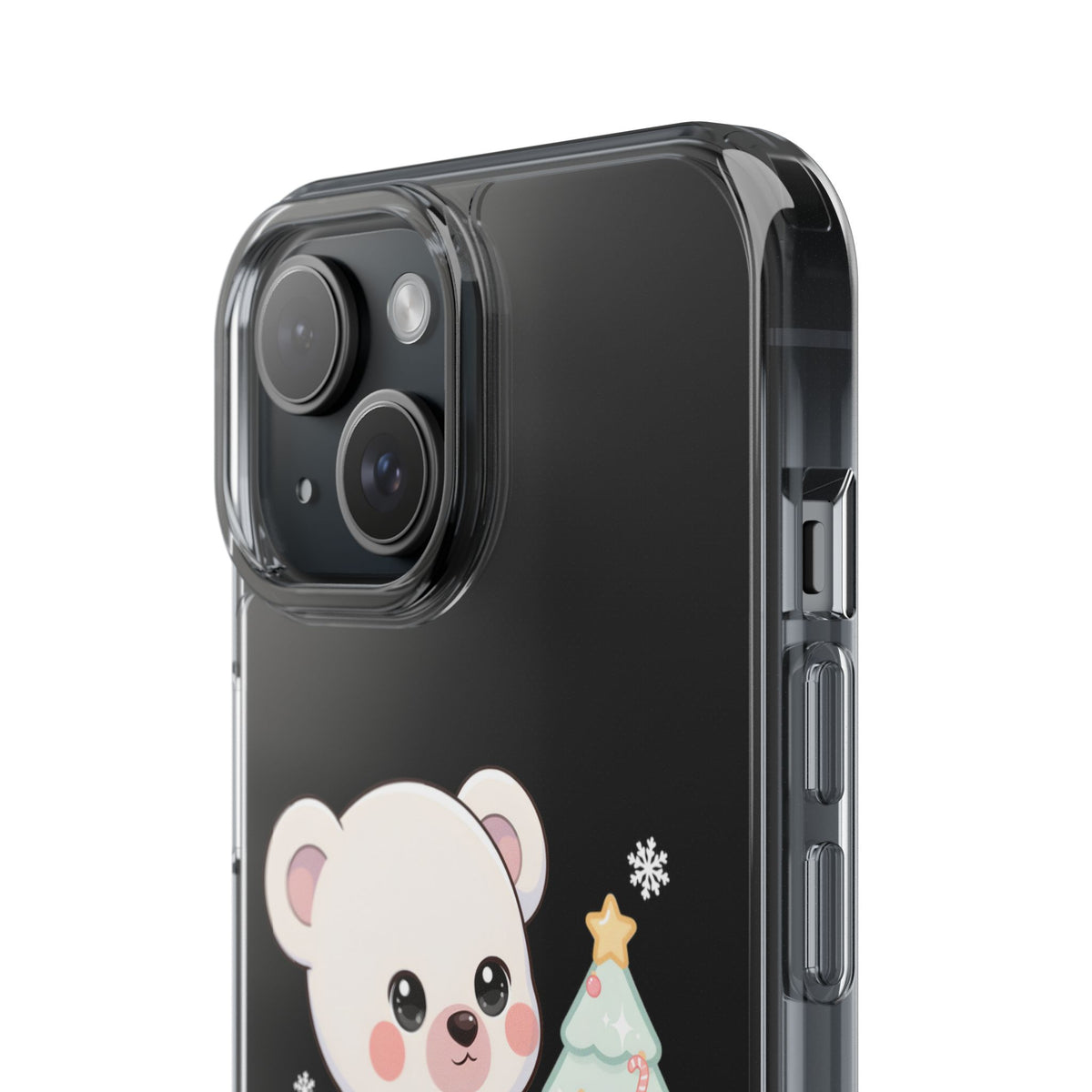 Christmas Polar Bear Phone Case, Kawaii Holiday Accessory
