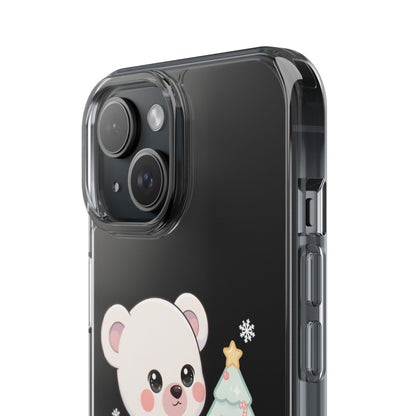 Christmas Polar Bear Phone Case, Kawaii Holiday Accessory