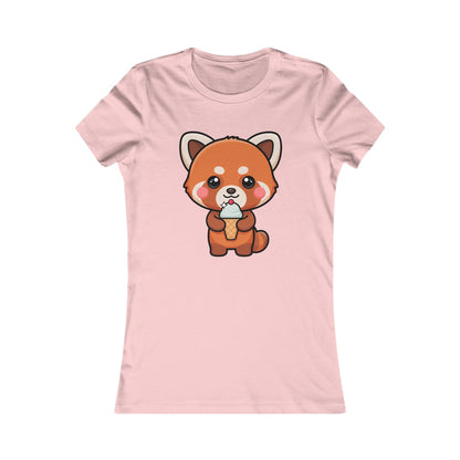 Kawaii Red Panda Ice Cream Women's Favorite Tee