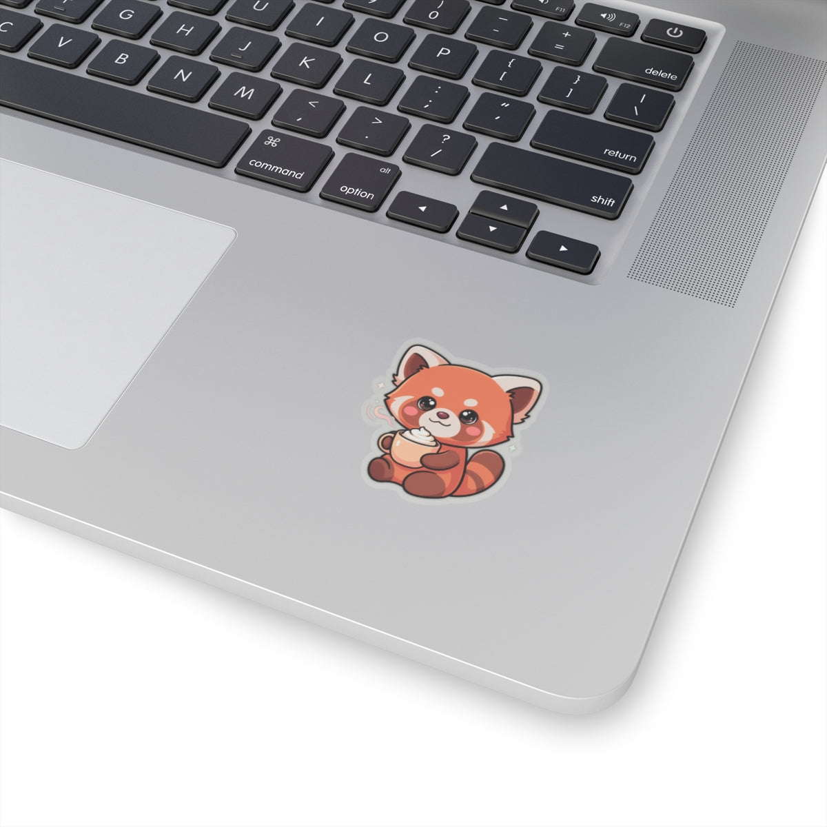Kawaii Red Panda Latte Sticker for Coffee Lovers