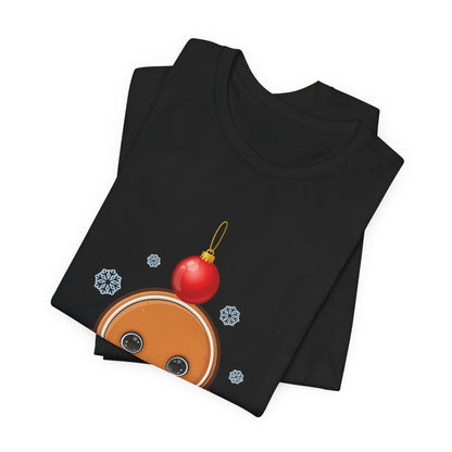 Kawaii Gingerbread Christmas Tee, Cute Holiday Unisex Shirt