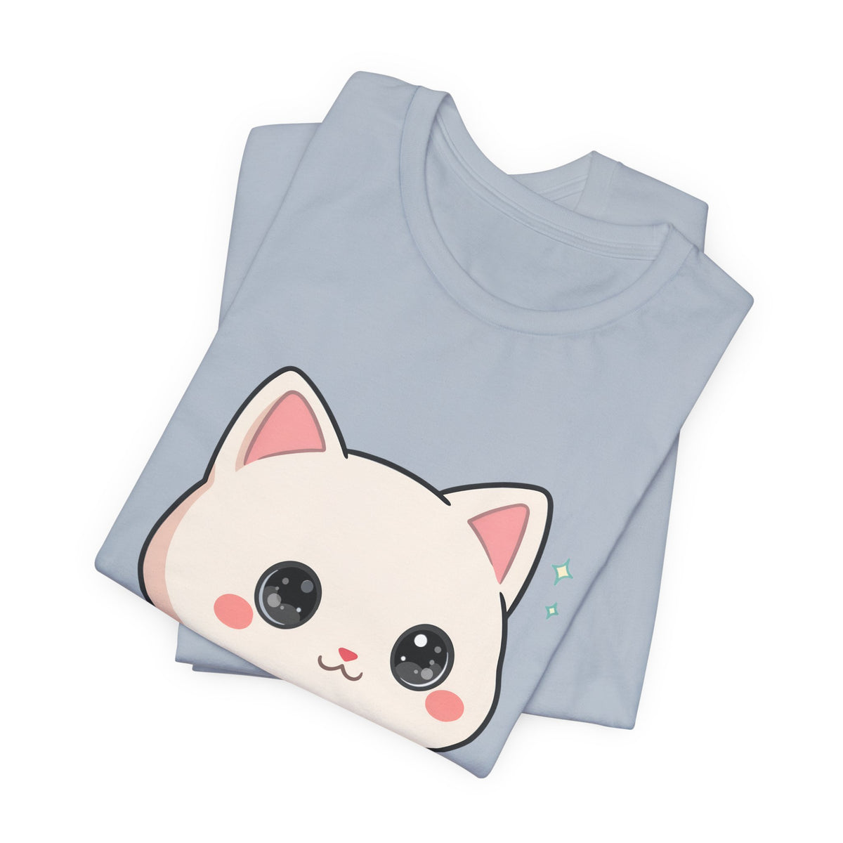 Kawaii Skateboarding Cat T-Shirt – Cute Chibi Kitty Tee