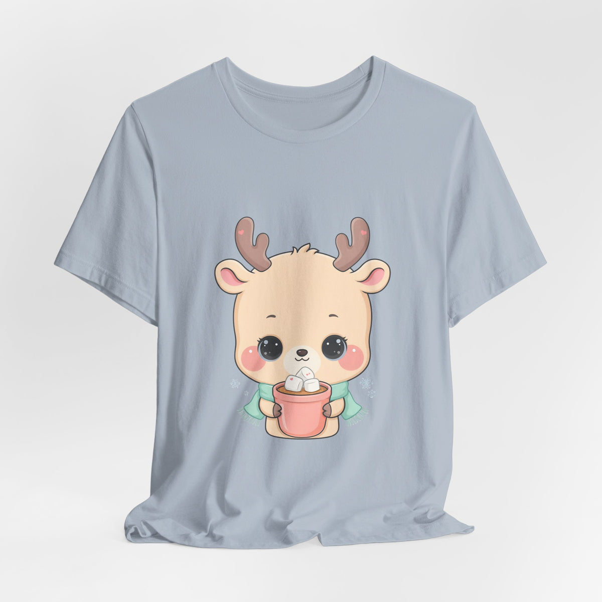 Kawaii Reindeer T-Shirt for Cozy Cocoa Season