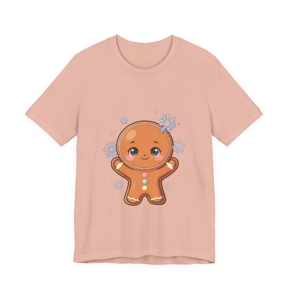 Kawaii Gingerbread Man T-Shirt for a Cozy Christmas Mood