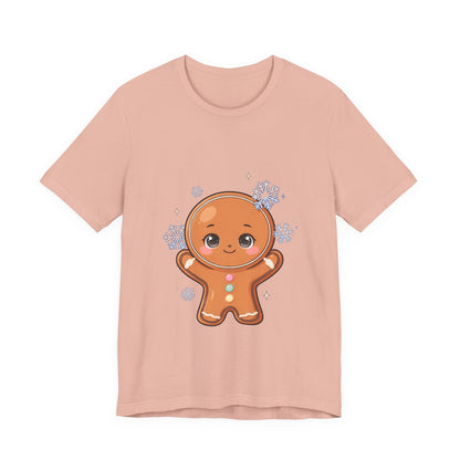 Kawaii Gingerbread Man T-Shirt for a Cozy Christmas Mood