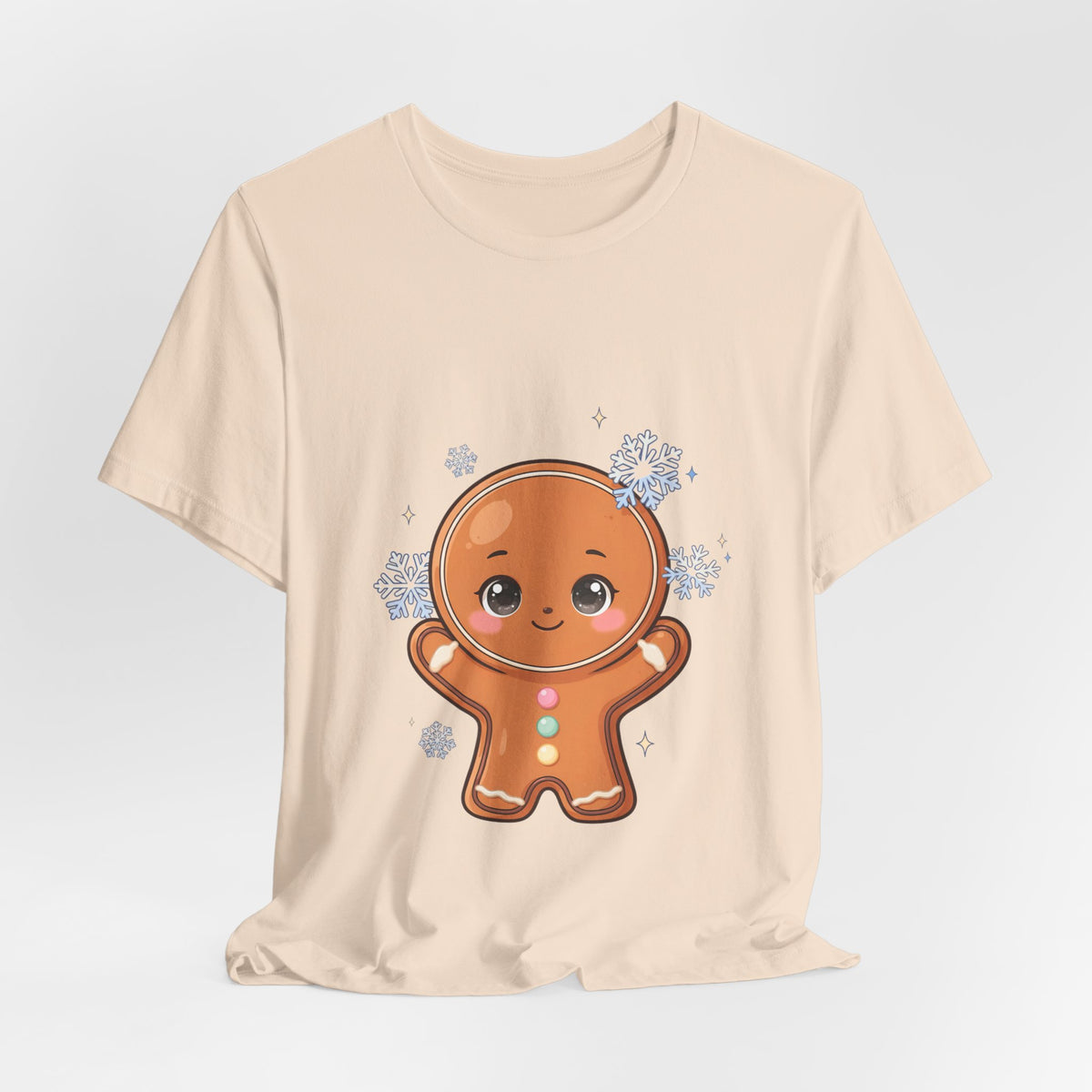 Kawaii Gingerbread Man T-Shirt for a Cozy Christmas Mood