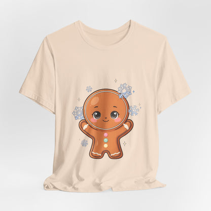 Kawaii Gingerbread Man T-Shirt for a Cozy Christmas Mood