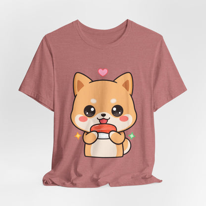Kawaii Shiba Inu Sushi T-Shirt for Cute Food Lovers
