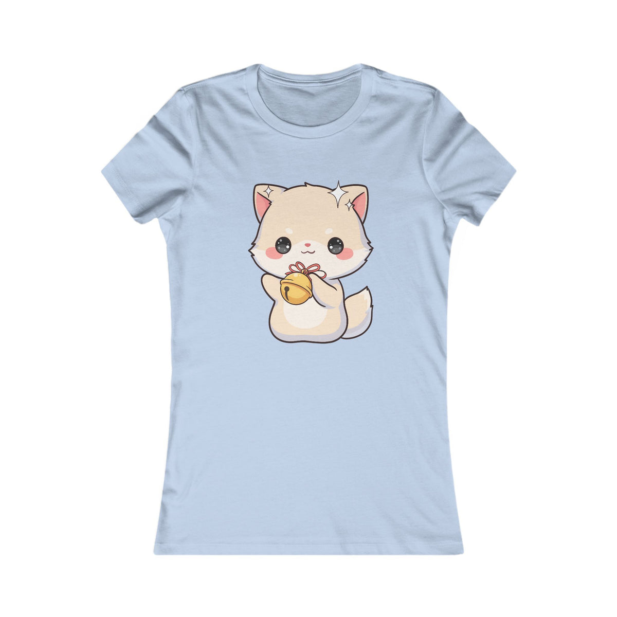 Kawaii Arctic Fox Christmas Tee, Cute Holiday Gift