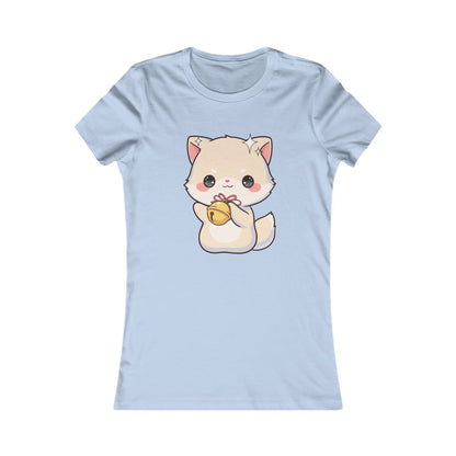 Kawaii Arctic Fox Christmas Tee, Cute Holiday Gift