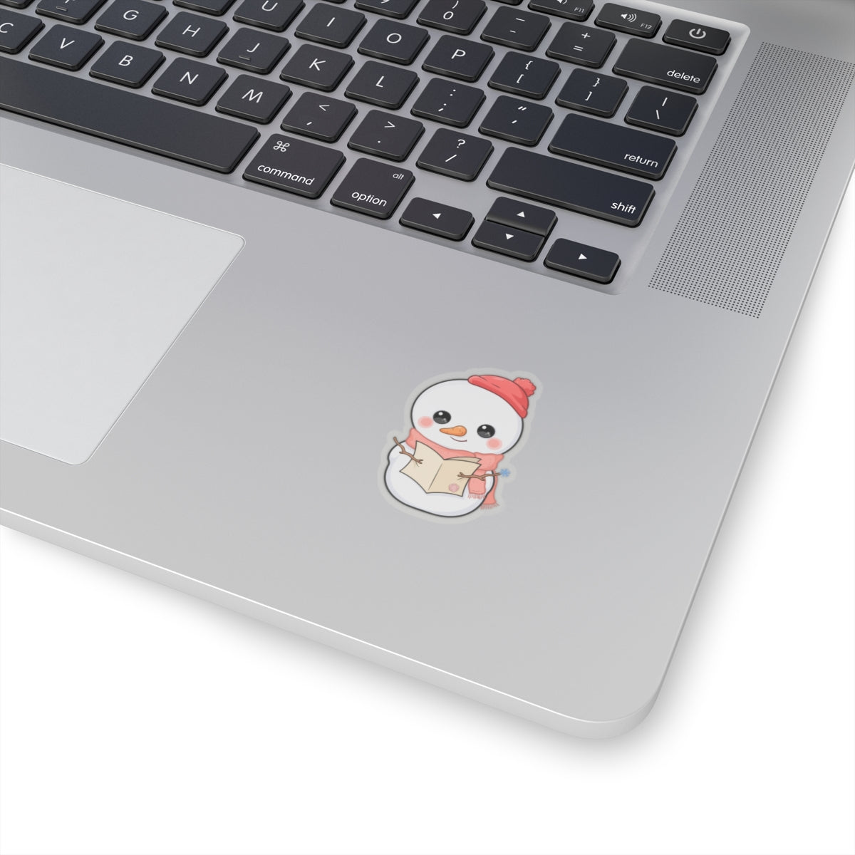 Kawaii Snowman Sticker for a Cozy Holiday Desk