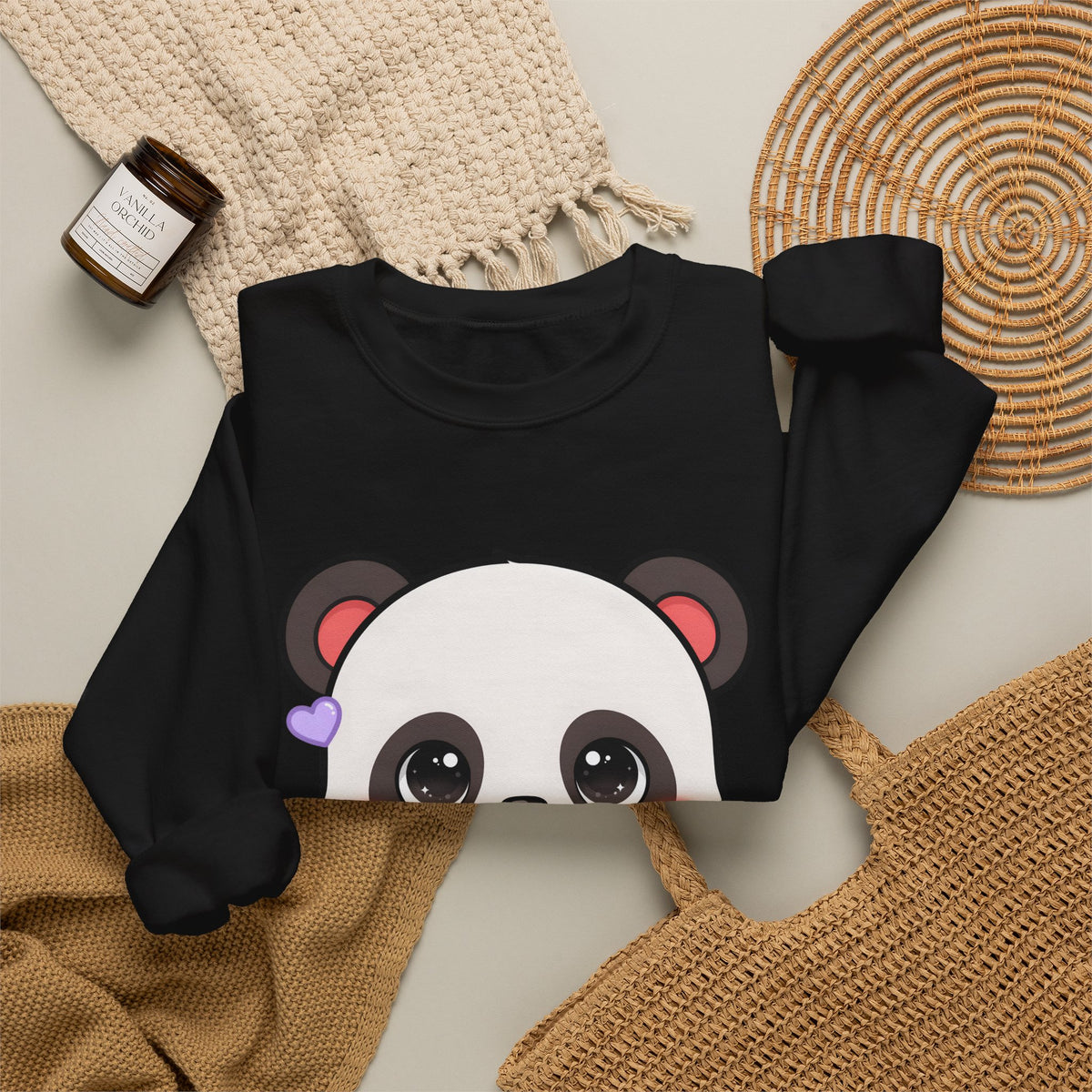 Cute Gamer Panda Sweatshirt for Cozy Gaming Nights