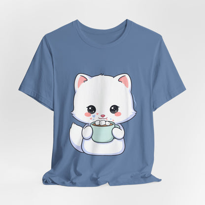 Kawaii Arctic Fox T-Shirt for Cozy Winter Gift Giving