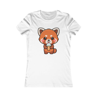 Kawaii Red Panda Ice Cream Women's Favorite Tee