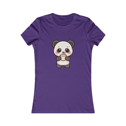 Kawaii Panda Latte T-Shirt for Coffee Lovers