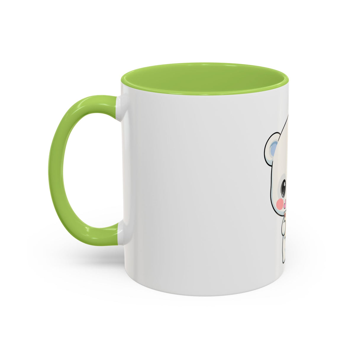 Kawaii Polar Bear Christmas Mug – Santa Letter Accent Mug