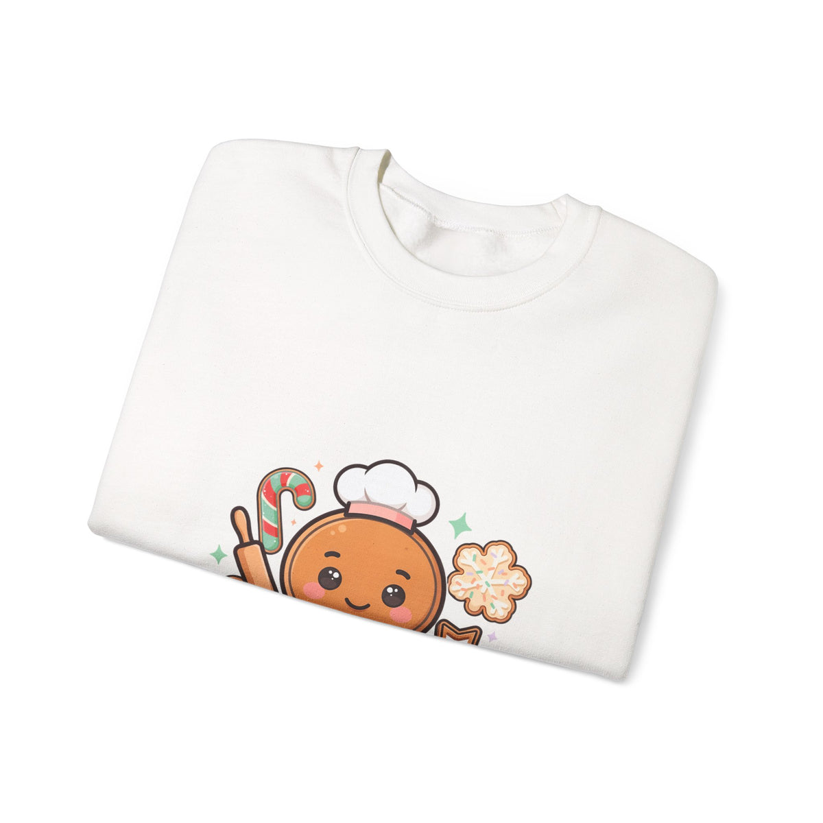 Kawaii Gingerbread Sweatshirt for Christmas Baking Fans