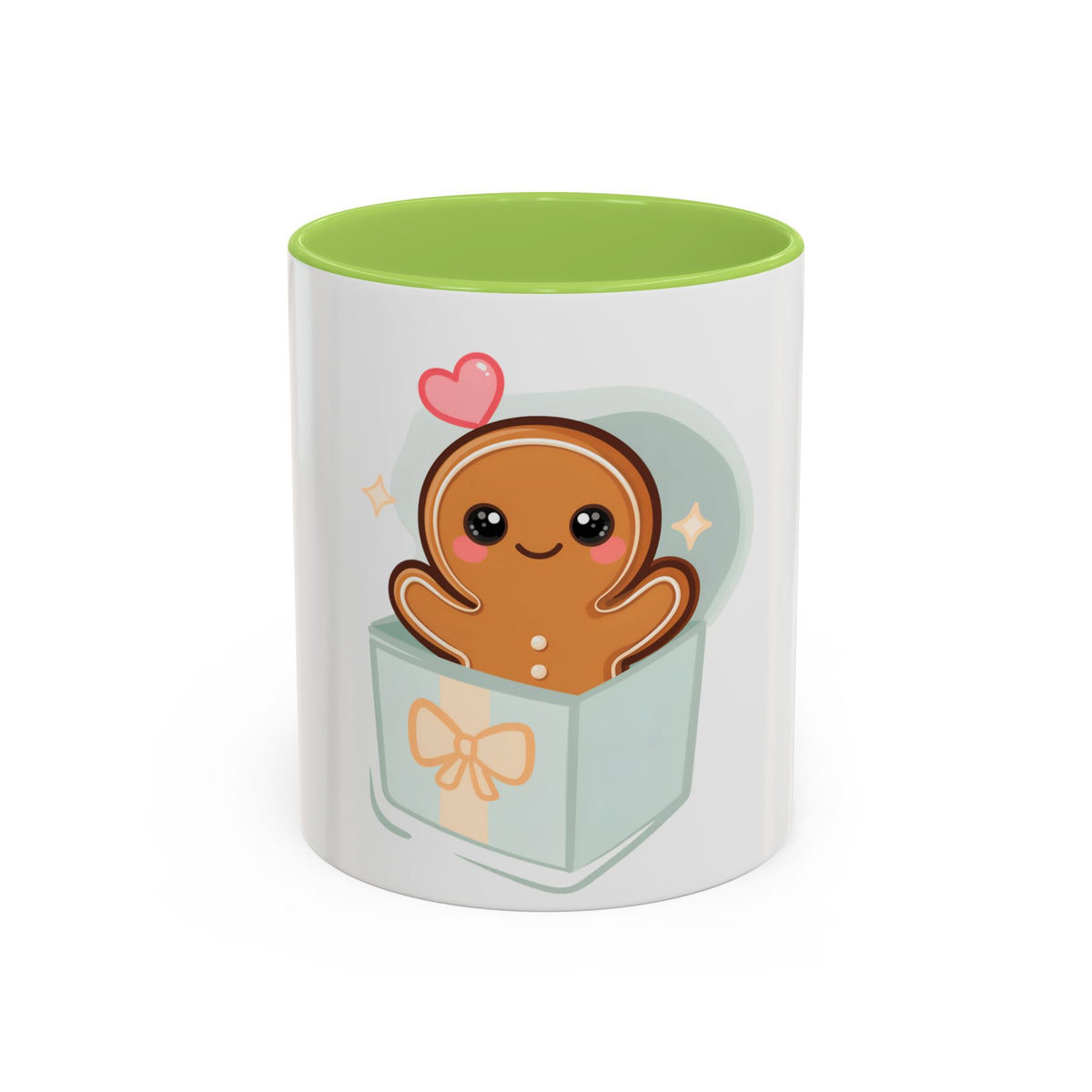 Gingerbread Gift Mug, Cute Holiday Accent Coffee Mug