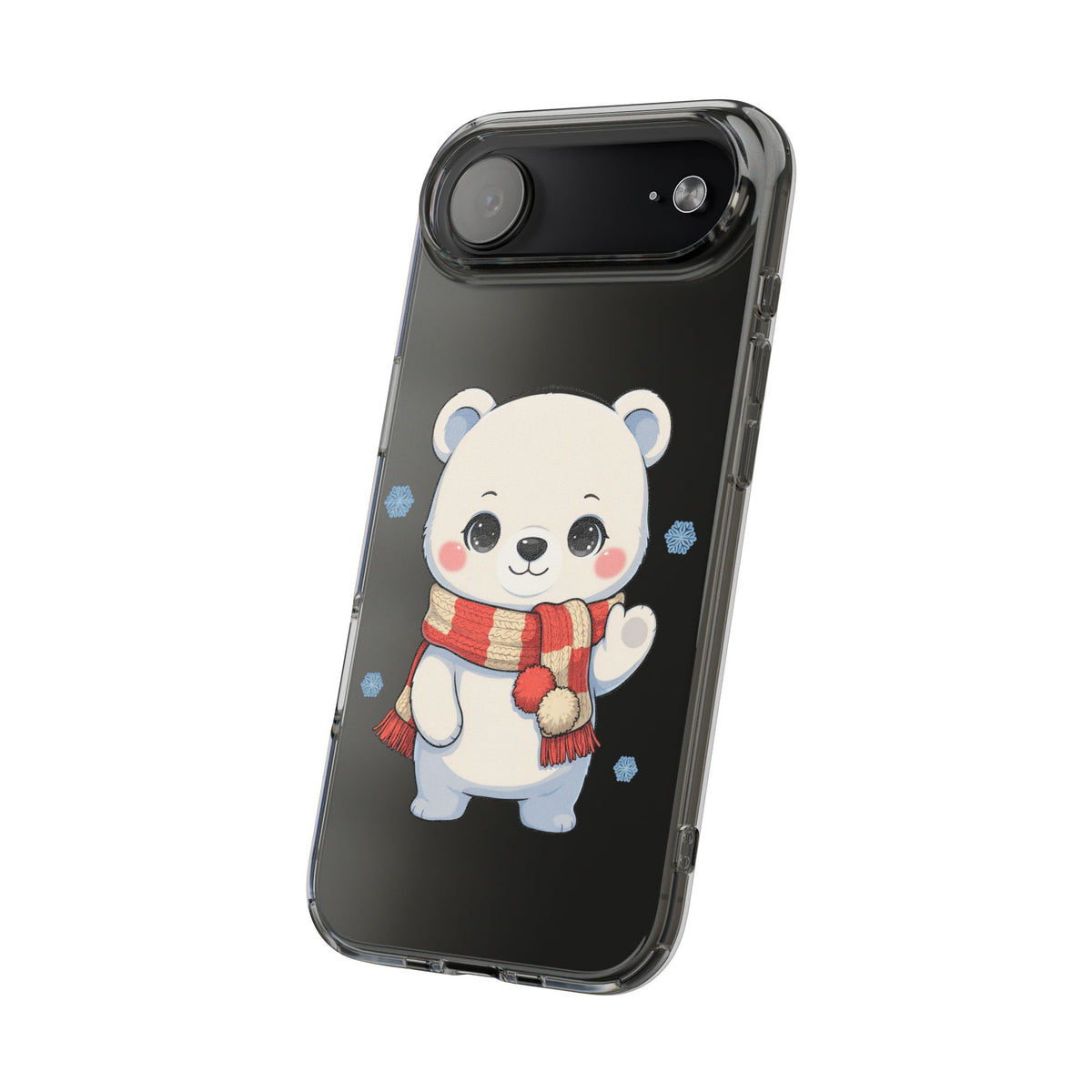 Kawaii Polar Bear Phone Case – Cozy Christmas Cub